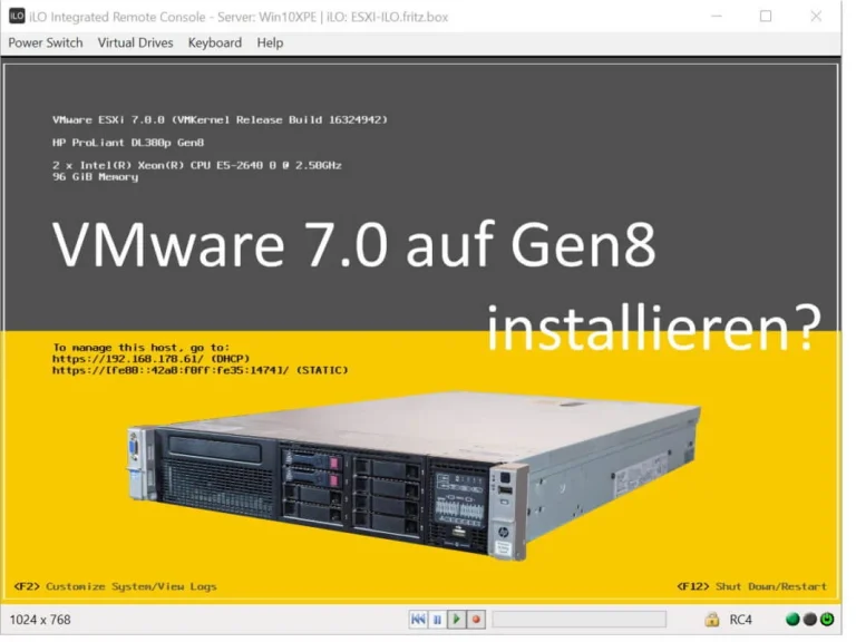 حل مشکل نصب ESXI در سرور های اچ پی نسل 8 و 9