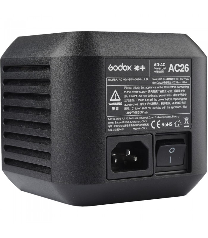 برسی آداپتور برق Godox مدل AC-26 مناسب برای فلاش AD600Pro