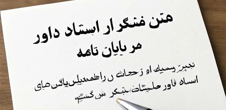 ایران پیپر | کتاب متن تشکر از استاد داور در پایان نامه