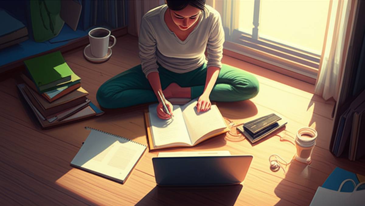 بهترین حالت درس خواندن روی زمین برای سلامتی و تمرکز
