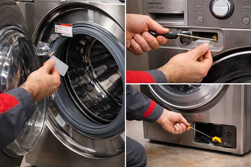 باز کردن قفل ماشین لباسشویی ال جی