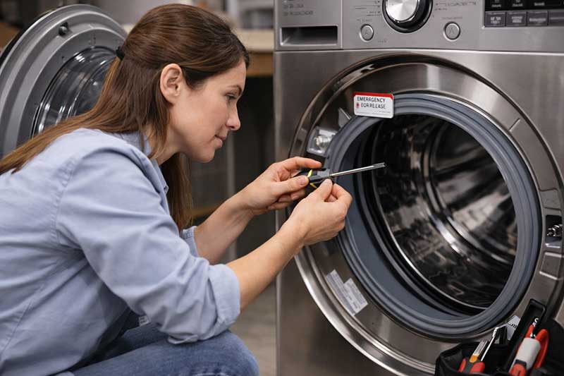 باز کردن قفل ماشین لباسشویی ال جی